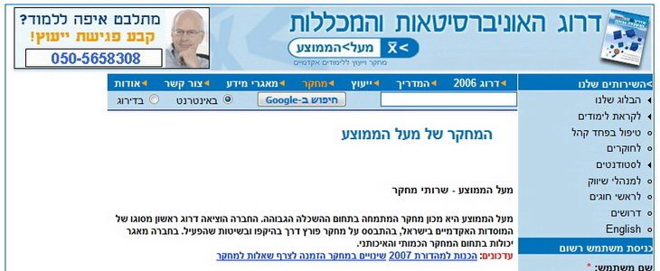 מכון מחקר - מעל הממוצע